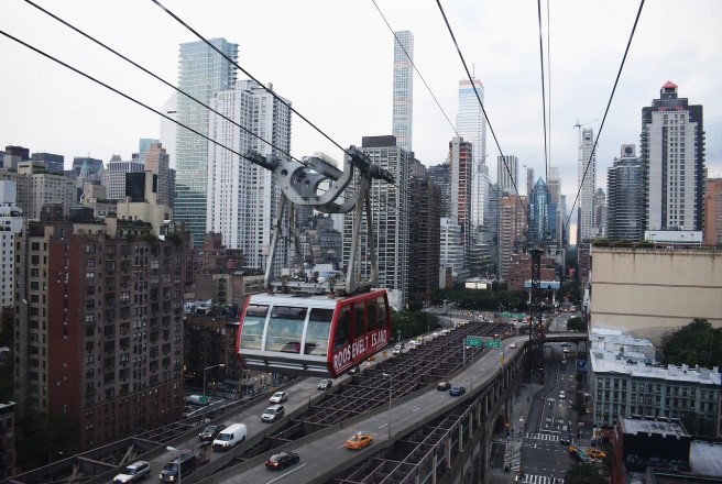 nadzemní lanová dráha v New Yorku